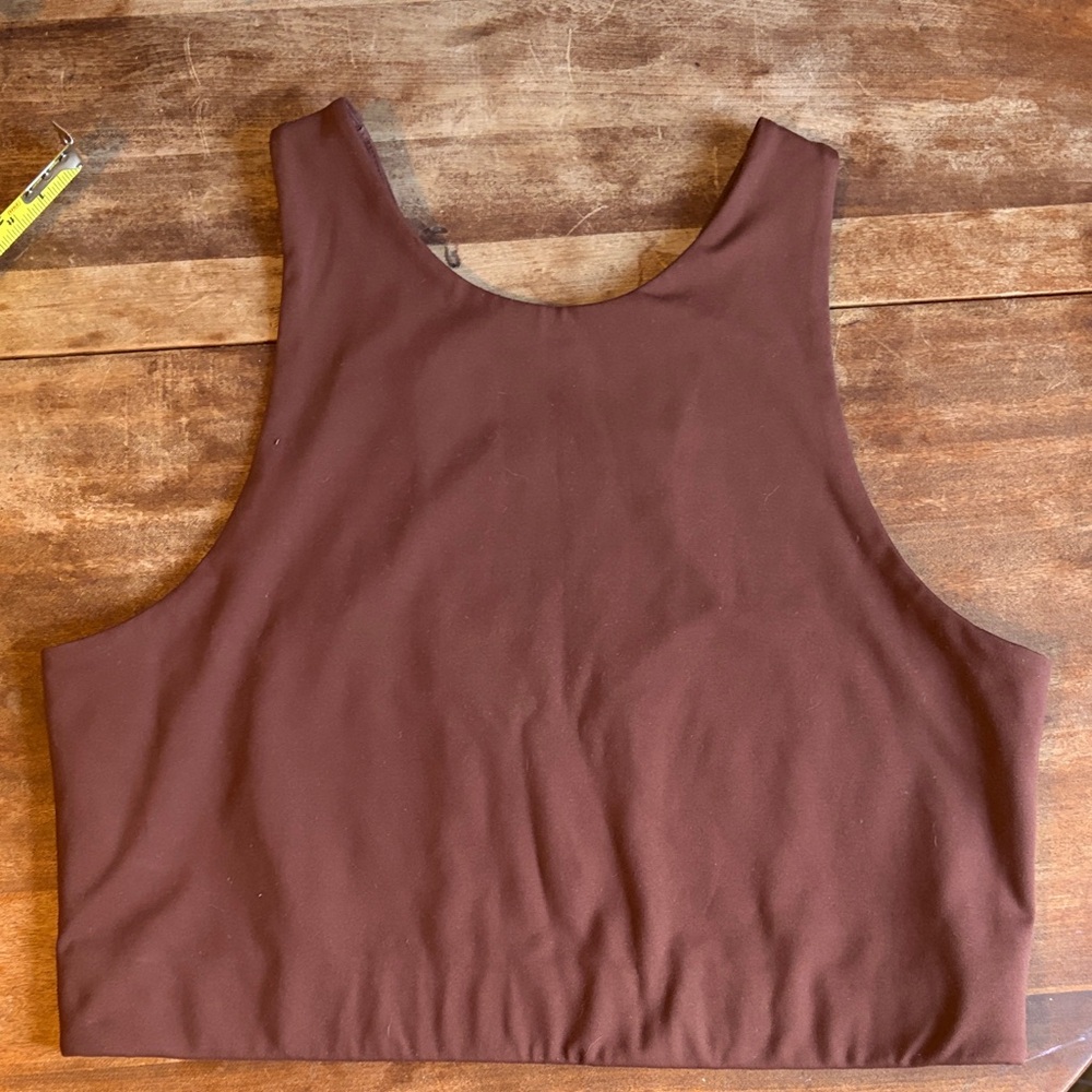 Girlfriend Collective Chocolate Brown Crop Top